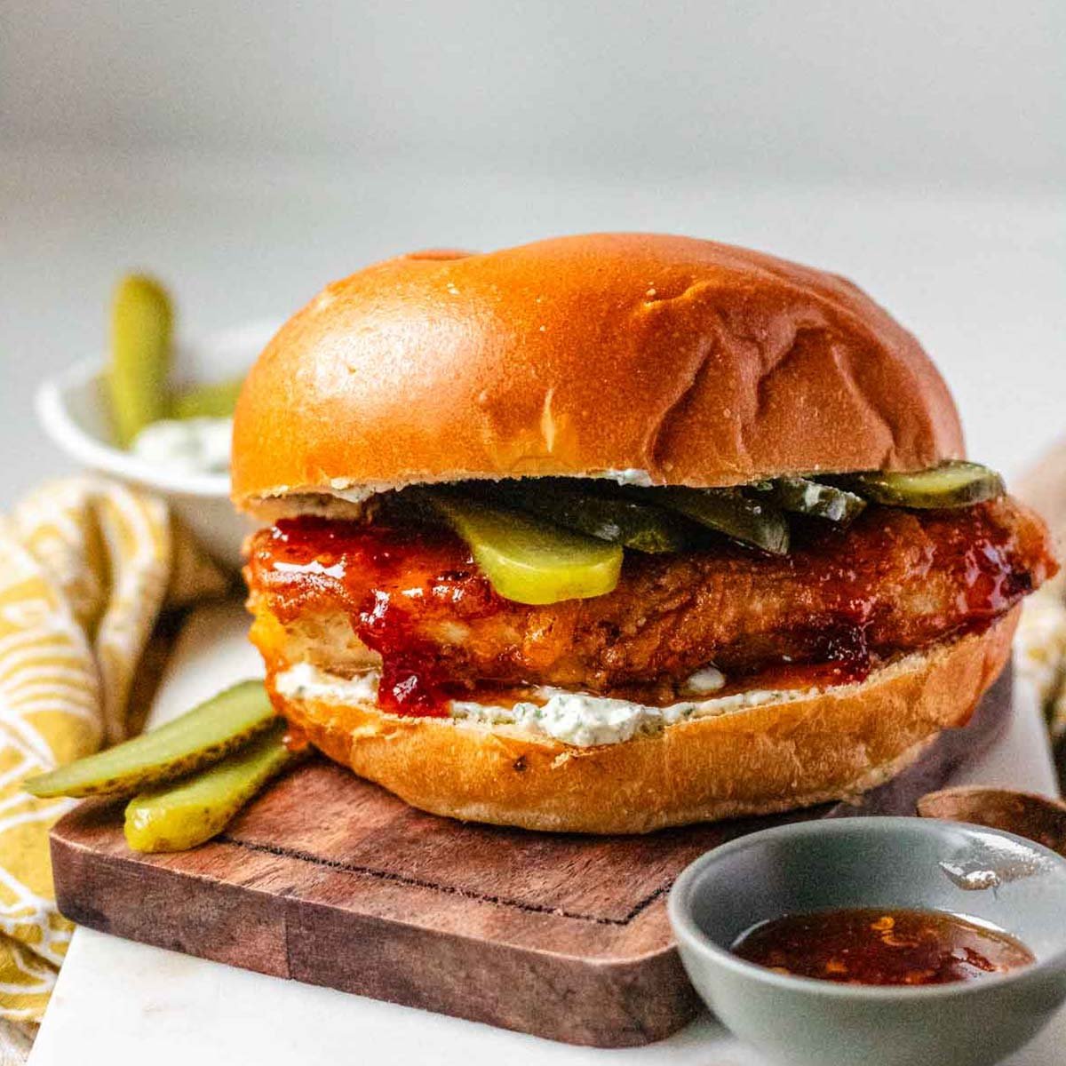 Honey chicken burger